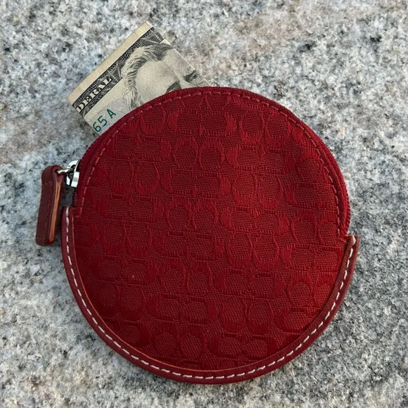 COACH Red Coin Purse - Picture 2 of 4